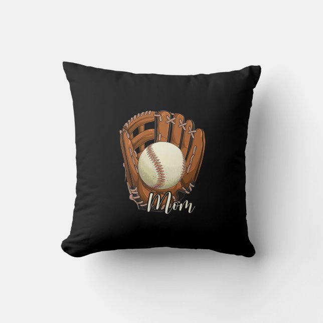 Baseball Mum Softball Mama Mother's Day Cushion (Front)