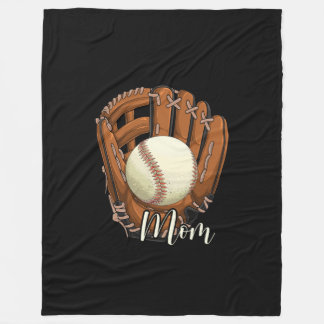 Baseball Mum Softball Mama Mother's Day Fleece Blanket