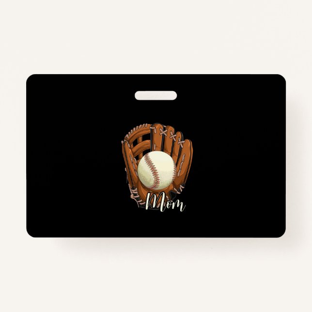 Baseball Mum Softball Mama Mother's Day ID Badge (Front)