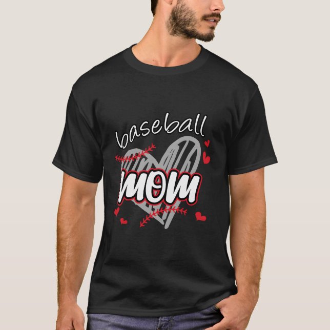 Baseball Mum Sport Mother Grandma Family T-Shirt (Front)