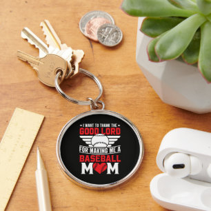 Baseball Mum Sports Parent Game Day Mother Key Ring