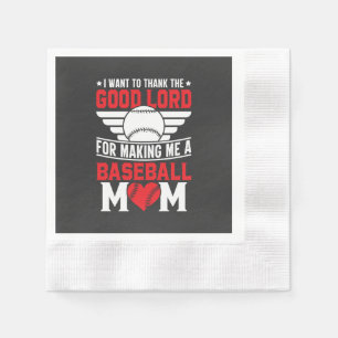 Baseball Mum Sports Parent Game Day Mother Napkin