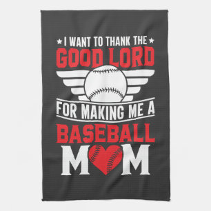 Baseball Mum Sports Parent Game Day Mother Tea Towel