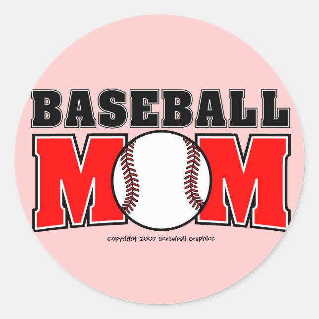 Baseball Mum Stickers (Front)