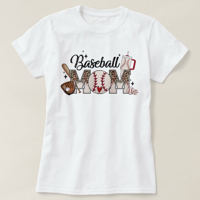 Baseball Mum T-Shirt - Perfect for Proud Sports Mo (Design Front)