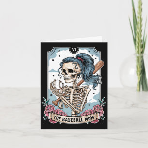 Baseball mum tarot card skeleton baseball mum