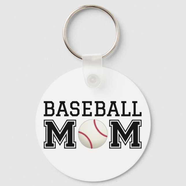 Baseball mum, text design for t-shirt, shirt key ring (Front)