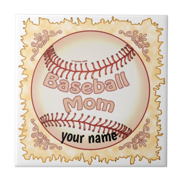 Baseball Mum   Tile (Front)