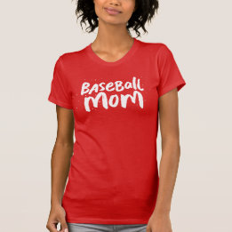 Baseball mum trendy stylish cool white text T-Shirt
