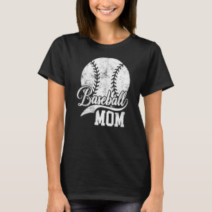 Baseball Mum Vintage Women Mama Mother's Day Mothe T-Shirt