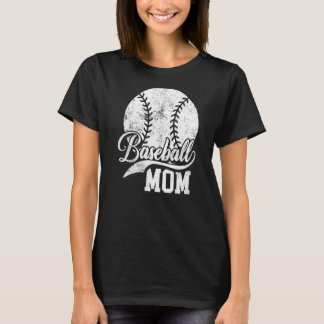 Baseball Mum Vintage Women Mama Mother's Day Mothe T-Shirt