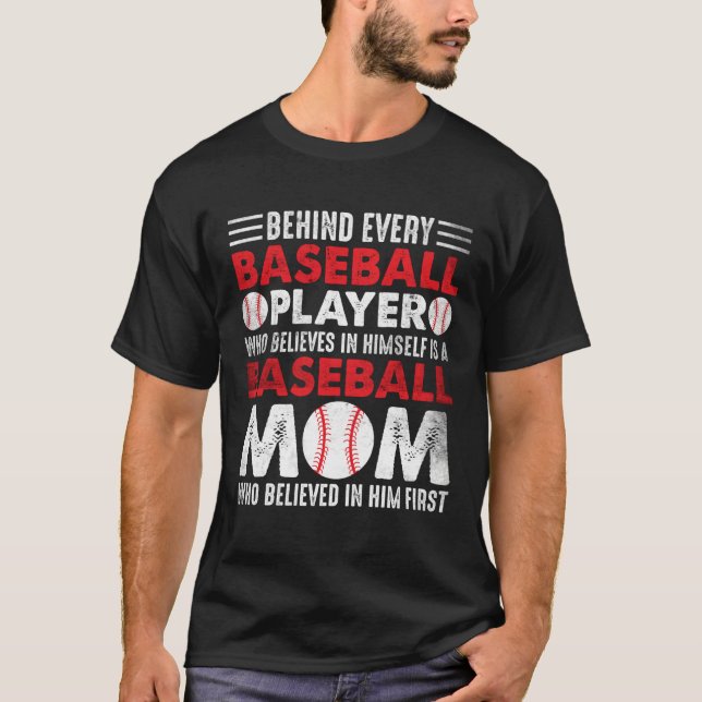 Baseball Mum Women Mother's Day Baseball T-Shirt (Front)
