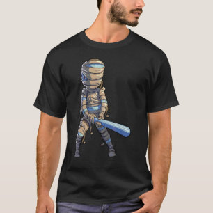 Baseball Mummy Halloween Men Boys Baseball Hallowe T-Shirt