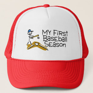 Baseball My First Baseball Season (Stick Figure) Trucker Hat