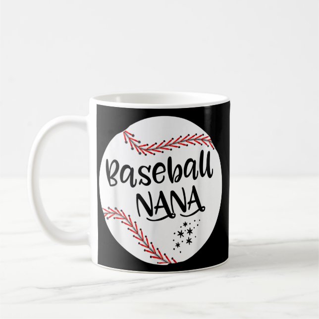 Baseball Nana Grandma Women Christmas Mother's Coffee Mug (Left)