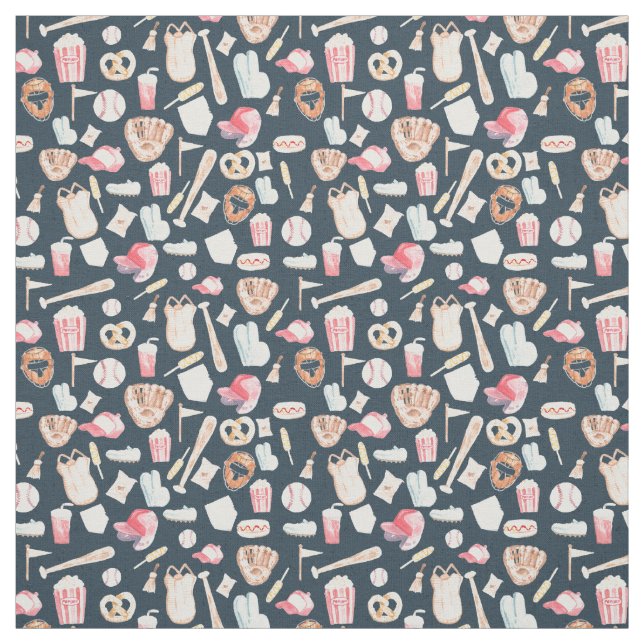 Baseball Navy Texture Fabric (Swatch)