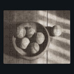 Baseball Nostalgia - Baseballs Jigsaw Puzzle<br><div class="desc">"Baseball Nostalgia II" by Judy B. Messer. Features a sepia-like photograph of multiple baseballs.</div>