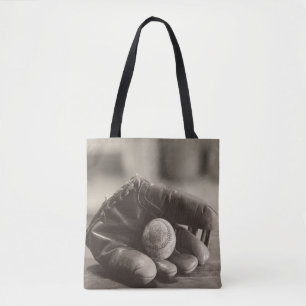 Baseball Nostalgia - Mitt and Baseball Tote Bag