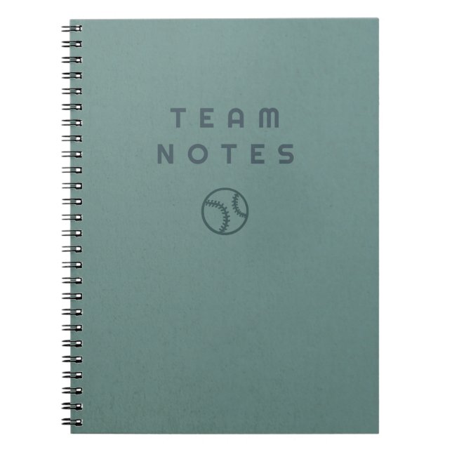 Baseball Notes- for Coaches, Players & Fans Notebook (Front)