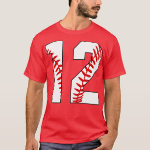 Baseball Number 12 12 Baseball  Jersey Favourite P T-Shirt