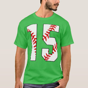 Baseball Number 15 15 Baseball  Jersey Favourite P T-Shirt