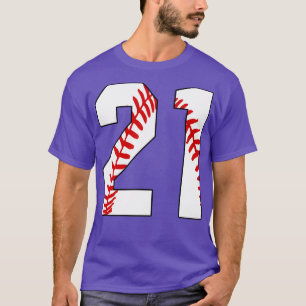 Baseball Number 21 21 Baseball Jersey Favourite P T-Shirt