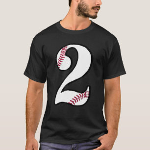 Baseball Number 2 Two Jersey Fan 2nd Birthday Vint T-Shirt