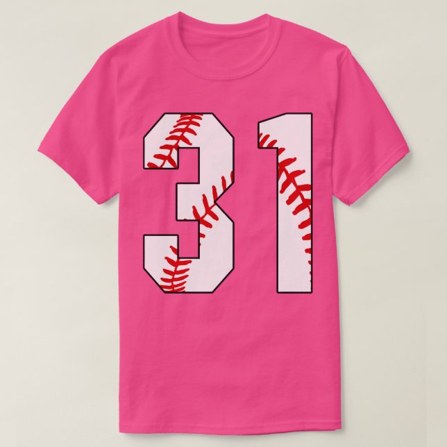 Baseball Number 31 31 Baseball  Jersey Favourite P T-Shirt (Design Front)