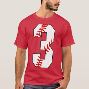 Baseball Number 3 3 Baseball  Jersey Favourite Pla T-Shirt