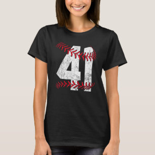 Baseball Number 41 Baseball 41st Birthday 1982 Vin T-Shirt