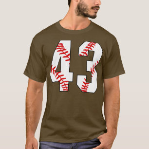 Baseball Number 43 43 Baseball  Jersey Favourite P T-Shirt