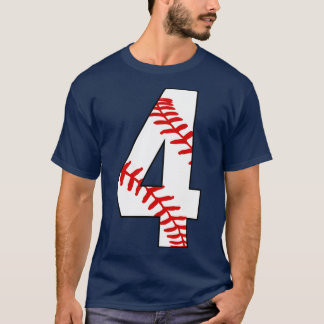 Baseball Number 4 4 Baseball  Jersey Favourite Pla T-Shirt