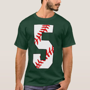Baseball Number 5 5 Baseball  Jersey Favourite Pla T-Shirt