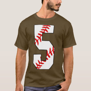 Baseball Number 5 5 Baseball Jersey Favourite Pla T-Shirt
