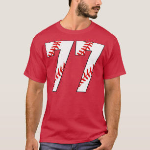 Baseball Number 77 77 Baseball Jersey Favourite P T-Shirt
