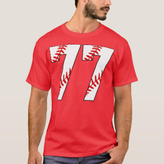 Baseball Number 77 77 Baseball  Jersey Favourite P T-Shirt