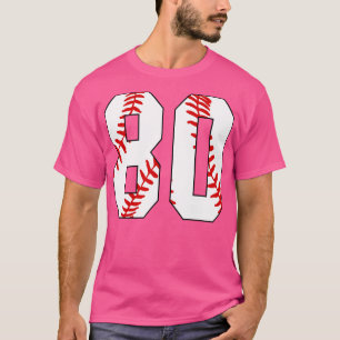 Baseball Number 80 80 Baseball  Jersey Favourite P T-Shirt