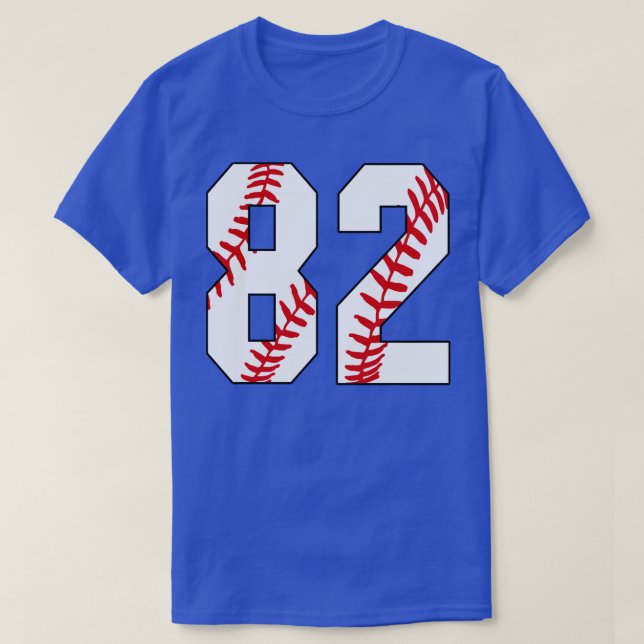 Baseball Number 82 82 Baseball  Jersey Favourite P T-Shirt (Design Front)