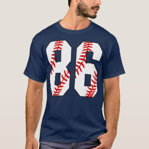 Baseball Number 86 86 Baseball  Jersey Favorite Pl T-Shirt