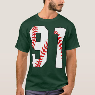 Baseball Number 91 91 Baseball Jersey Favourite P T-Shirt