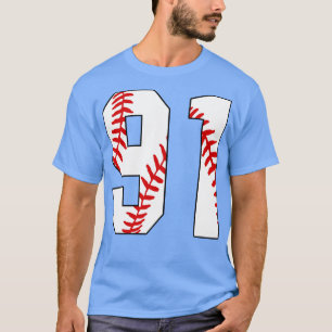 Baseball Number 91 91 Baseball Jersey Favourite P T-Shirt