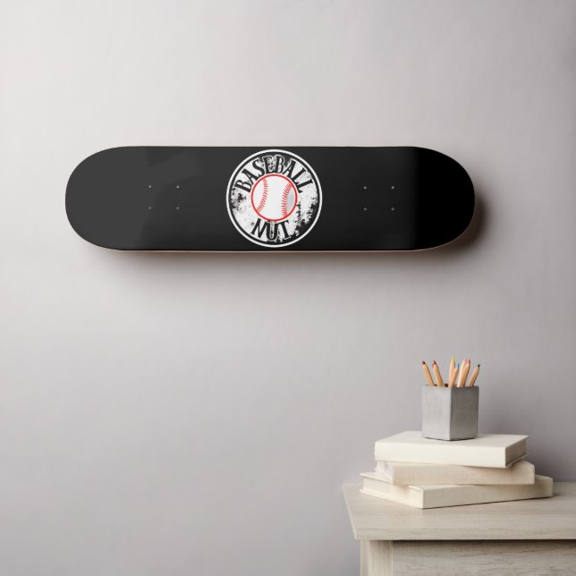 Baseball nut  skateboard (Wall Art (Horz))