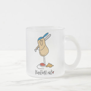 Baseball Nut T-shirts and Gifts Frosted Glass Coffee Mug
