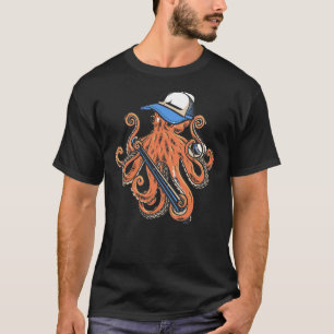 Baseball Octopus Silhouette octopus vintage T-Shirt