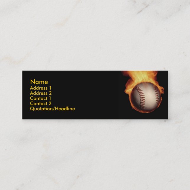 Baseball On Fire Profile Card (Front)