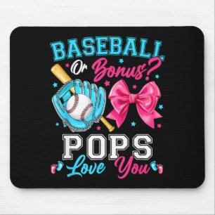 Baseball Or Bows Your Pops Loves You Gender Reveal Mouse Mat