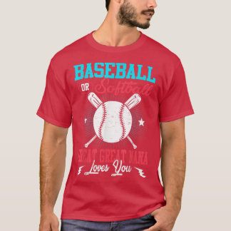 Baseball Or Softball Announcement Gender Reveal Gr T-Shirt