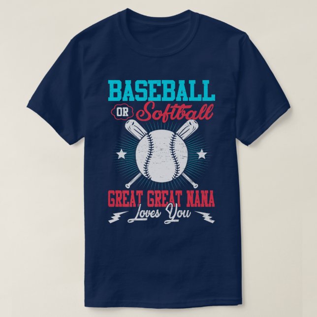 Baseball Or Softball Announcement Gender Reveal Gr T-Shirt (Design Front)