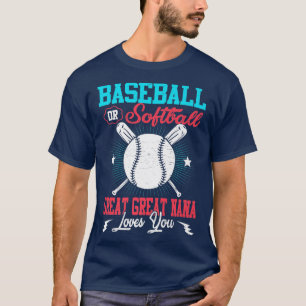 Baseball Or Softball Announcement Gender Reveal Gr T-Shirt