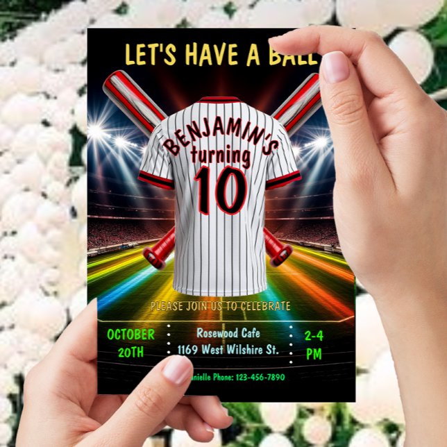 Baseball or Softball Birthday Invitation (Creator Uploaded)